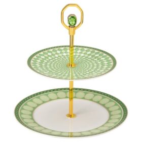 Porcelánový podnos Signum éTagèRe, malý, zelený