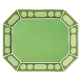 Porcelánový podnos Signum, velký, zelený
