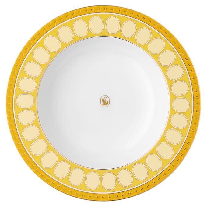 Porcelánový polévkový talíř Signum, žlutý Porcelánový polévkový talíř Signum, žlutý