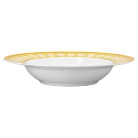 Porcelánový polévkový talíř Signum, žlutý