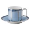 Porcelánový šálek na espresso Signum s podšálkem, modrý Porcelánový šálek na espresso Signum s podšálkem, modrý