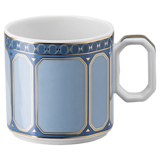 Porcelánový šálek na espresso Signum s podšálkem, modrý Porcelánový šálek na espresso Signum s podšálkem, modrý