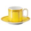 Šálek na espresso Signum s podšálkem, porcelán, žlutý Šálek na espresso Signum s podšálkem, porcelán, žlutý