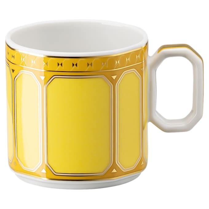 Šálek na espresso Signum s podšálkem, porcelán, žlutý Šálek na espresso Signum s podšálkem, porcelán, žlutý