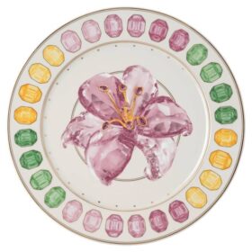 Porcelánový servírovací talíř Idyllia, motiv Crystal Print, lilie, vícebarevný