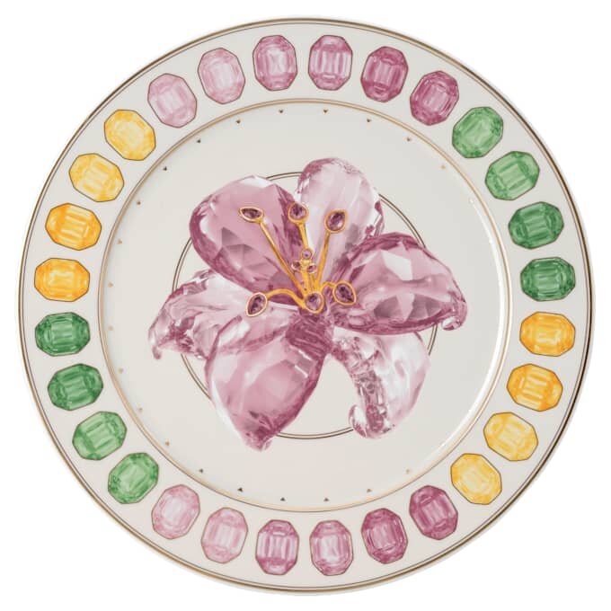 Porcelánový servírovací talíř Idyllia, motiv Crystal Print, lilie, vícebarevný Porcelánový servírovací talíř Idyllia, motiv Crystal Print, lilie, vícebarevný
