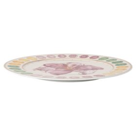 Porcelánový servírovací talíř Idyllia, motiv Crystal Print, lilie, vícebarevný