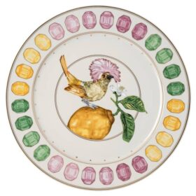 Porcelánový servírovací talíř Idyllia, motiv Crystal Print, mucholapka, vícebarevný