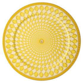 Porcelánový servírovací talíř Signum, velký, žlutý