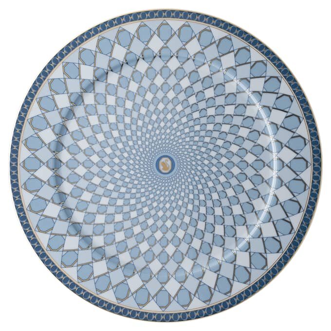 Porcelánový servírovací talíř Signum, velký, modrý Porcelánový servírovací talíř Signum, velký, modrý