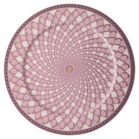 Porcelánový servírovací talíř Signum, velký, růžový
