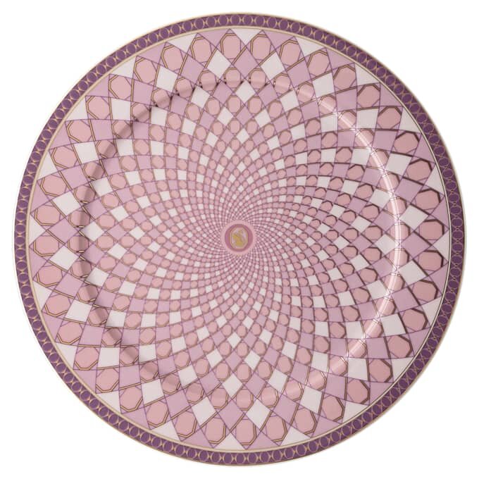 Porcelánový servírovací talíř Signum, velký, růžový Porcelánový servírovací talíř Signum, velký, růžový