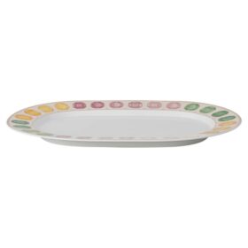 Porcelánový talíř Idyllia, motiv Crystal Print, drahé kameny, velký, vícebarevný
