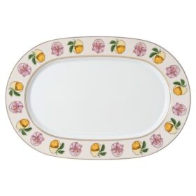 Porcelánový talíř Idyllia, motiv Crystal Print, Lily Citron, malý, vícebarevný
