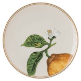 Porcelánový talíř Idyllia, motiv s krystaly, citron, béžová