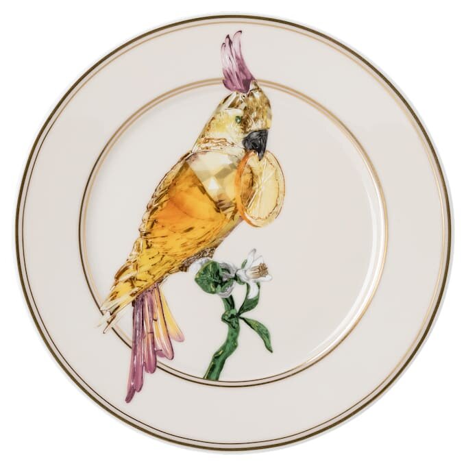 Porcelánový talíř na chléb Idyllia, motiv Crystal Print, kakadu, vícebarevný Porcelánový talíř na chléb Idyllia, motiv Crystal Print, kakadu, vícebarevný
