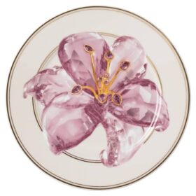 Porcelánový talíř na chléb Idyllia, motiv Crystal Print, lilie, fialová Porcelánový talíř na chléb Idyllia, motiv Crystal Print, lilie, fialová