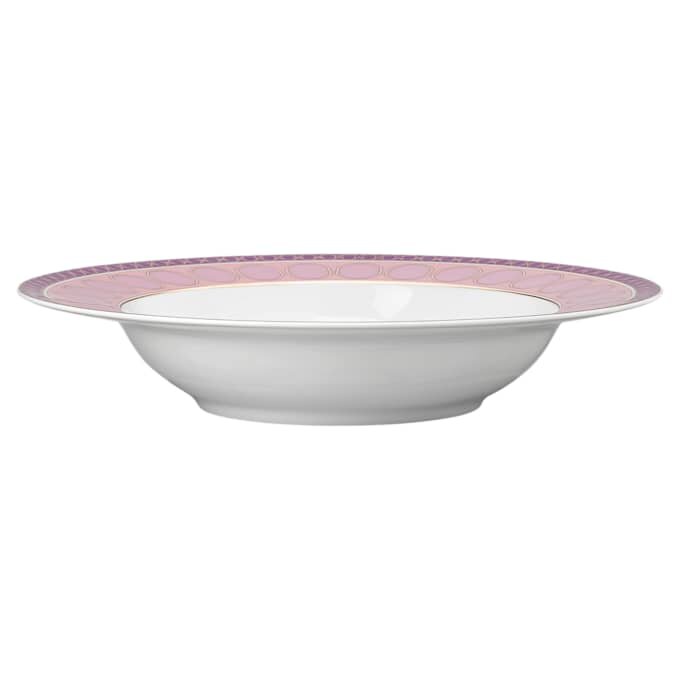 Porcelánový talíř na polévku Signum, růžový Porcelánový talíř na polévku Signum, růžový