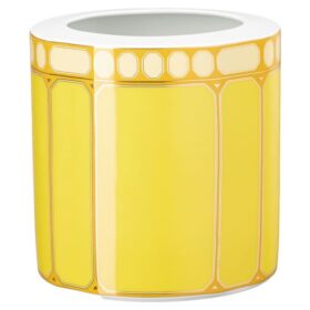 Porcelánová váza Signum, široká, žlutá
