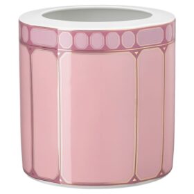 Porcelánová váza Signum, široká, růžová
