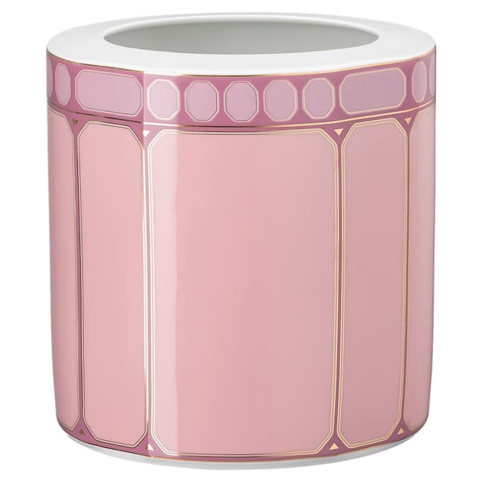 Porcelánová váza Signum, široká, růžová Porcelánová váza Signum, široká, růžová