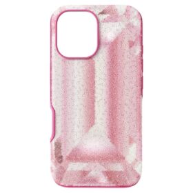 Pouzdro na smartphone High s krystalovým potiskem, iPhone® 16, růžové