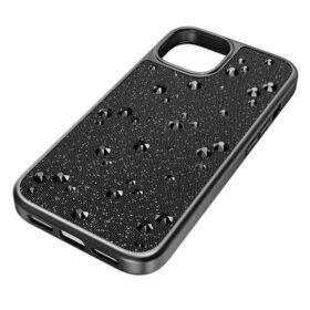 Pouzdro na smartphone High s plochými krystaly, iPhone® 15, černé
