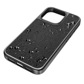 Pouzdro na smartphone High s plochými krystaly, iPhone® 15 Pro, černé
