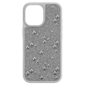 Pouzdro na smartphone High s plochými krystaly, iPhone® 17, stříbrný odstín