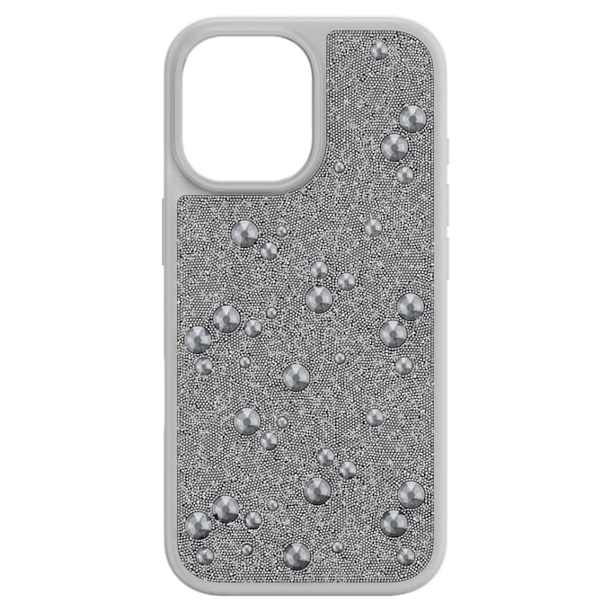 Pouzdro na smartphone High s plochými krystaly, iPhone® 17, stříbrný odstín Pouzdro na smartphone High s plochými krystaly, iPhone® 17, stříbrný odstín