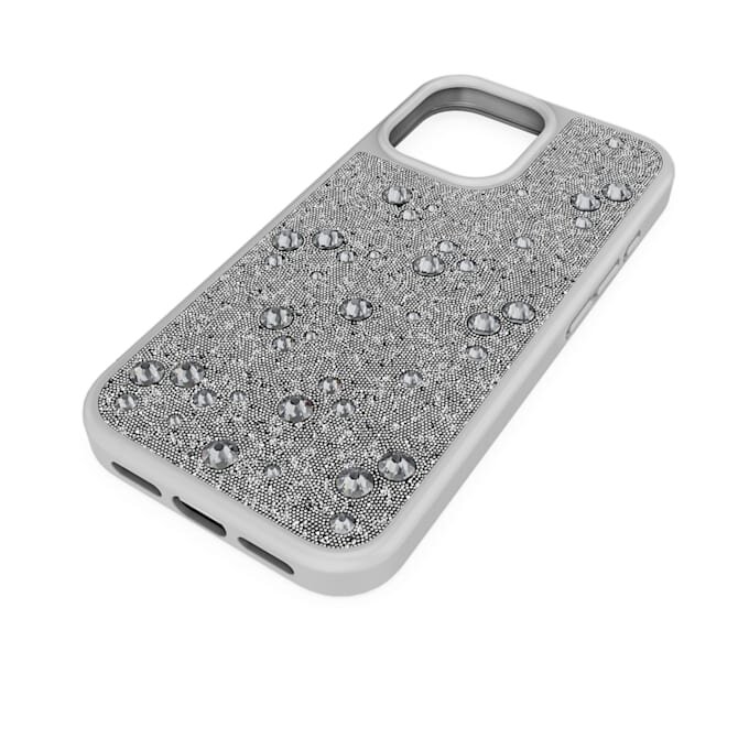 Pouzdro na smartphone High s plochými krystaly, iPhone® 17, stříbrný odstín Pouzdro na smartphone High s plochými krystaly, iPhone® 17, stříbrný odstín