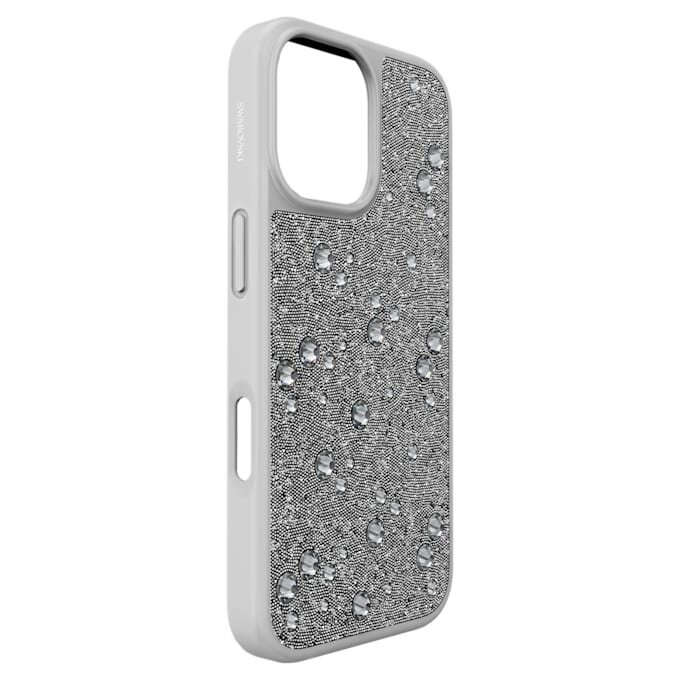 Pouzdro na smartphone High s plochými krystaly, iPhone® 17, stříbrný odstín Pouzdro na smartphone High s plochými krystaly, iPhone® 17, stříbrný odstín