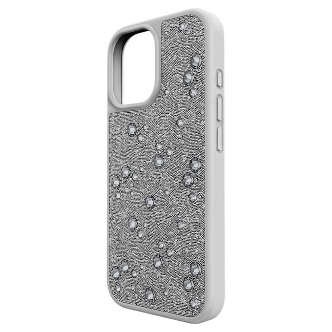 Pouzdro na smartphone High s plochými krystaly, iPhone® 17, stříbrný odstín Pouzdro na smartphone High s plochými krystaly, iPhone® 17, stříbrný odstín