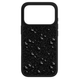Pouzdro na smartphone s plochými krystaly, iPhone® 17 Pro, černé Pouzdro na smartphone s plochými krystaly, iPhone® 17 Pro, černé