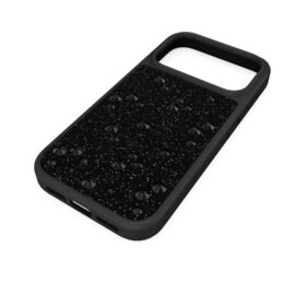 Pouzdro na smartphone s plochými krystaly, iPhone® 17 Pro, černé Pouzdro na smartphone s plochými krystaly, iPhone® 17 Pro, černé