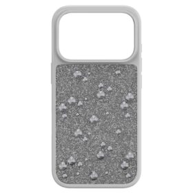 Pouzdro na smartphone s vysokým profilem a plochými krystaly, iPhone® 17 Pro, stříbrný odstín