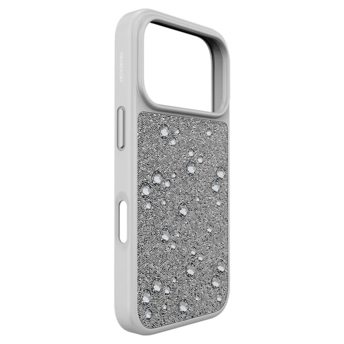 Pouzdro na smartphone s vysokým profilem a plochými krystaly, iPhone® 17 Pro, stříbrný odstín Pouzdro na smartphone s vysokým profilem a plochými krystaly, iPhone® 17 Pro, stříbrný odstín