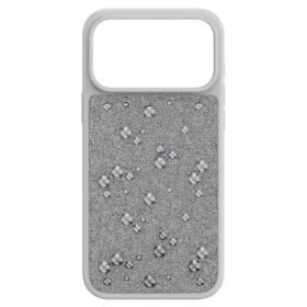Prémiové pouzdro na smartphone s plochými krystaly, iPhone® 17 Pro Max, stříbrný odstín