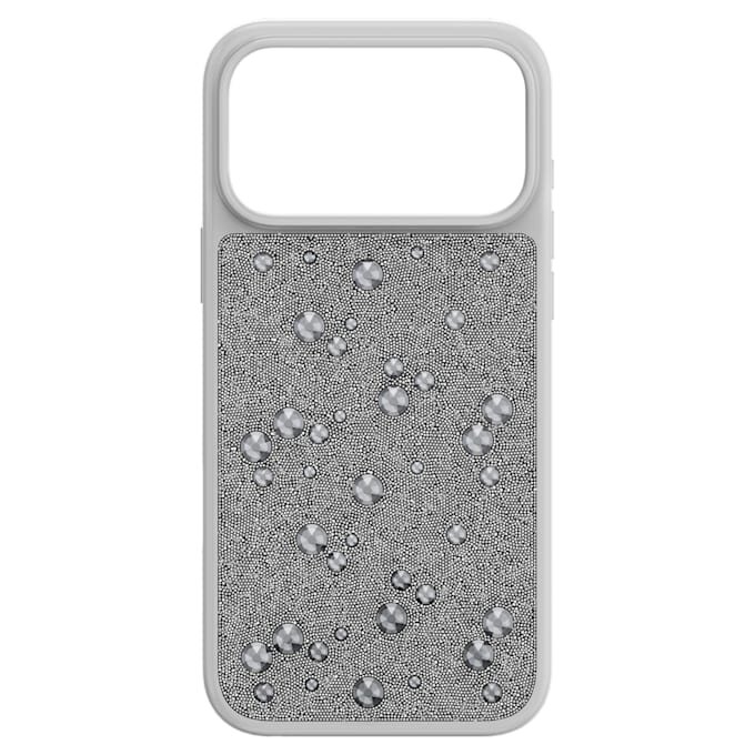 Prémiové pouzdro na smartphone s plochými krystaly, iPhone® 17 Pro Max, stříbrný odstín Prémiové pouzdro na smartphone s plochými krystaly, iPhone® 17 Pro Max, stříbrný odstín