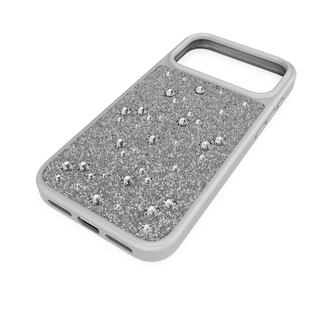 Prémiové pouzdro na smartphone s plochými krystaly, iPhone® 17 Pro Max, stříbrný odstín Prémiové pouzdro na smartphone s plochými krystaly, iPhone® 17 Pro Max, stříbrný odstín