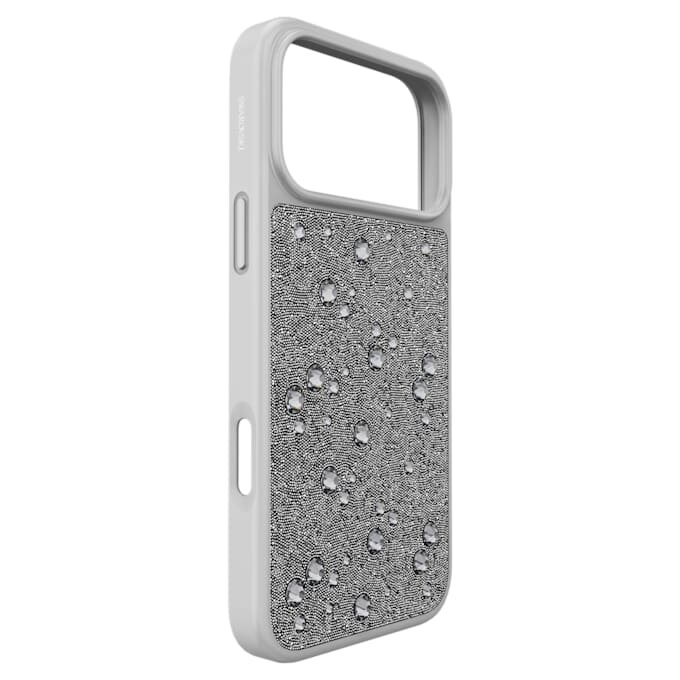 Prémiové pouzdro na smartphone s plochými krystaly, iPhone® 17 Pro Max, stříbrný odstín Prémiové pouzdro na smartphone s plochými krystaly, iPhone® 17 Pro Max, stříbrný odstín
