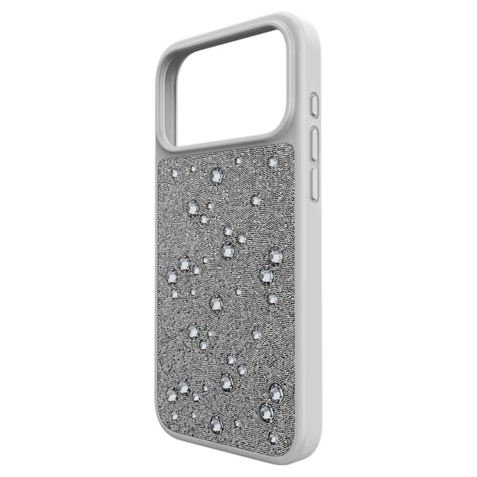 Prémiové pouzdro na smartphone s plochými krystaly, iPhone® 17 Pro Max, stříbrný odstín Prémiové pouzdro na smartphone s plochými krystaly, iPhone® 17 Pro Max, stříbrný odstín