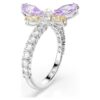 Prsten Ariana Grande X Swarovski s motivem vážky, různé briliantové výbrusy, vícebarevný, pokovený rhodiem