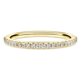 Prsten Eternity Band s diamanty vypěstovanými v laboratoři, 0,2 ct celkem, kulatý tvar, 14K žluté zlato Prsten Eternity Band s diamanty vypěstovanými v laboratoři, 0,2 ct celkem, kulatý tvar, 14K žluté zlato
