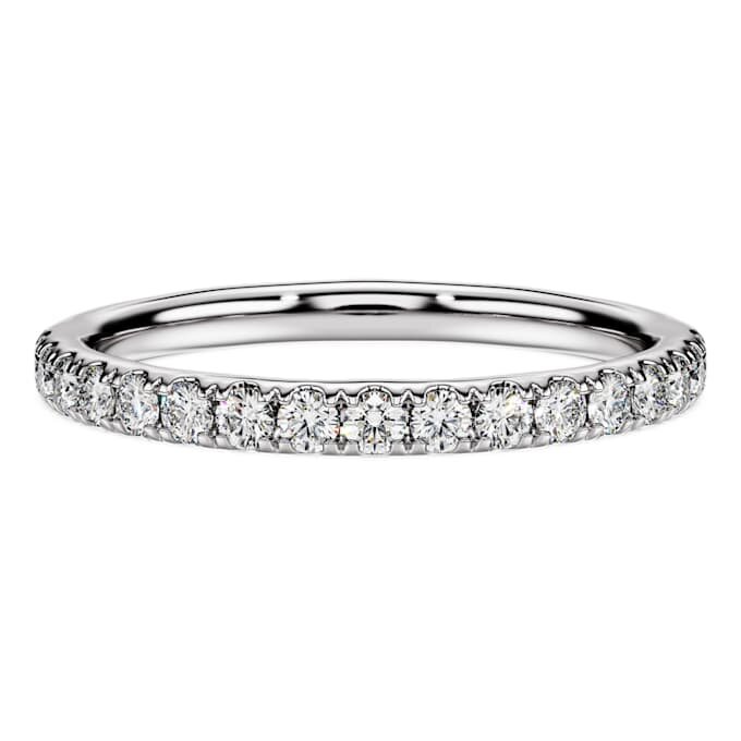 Prsten Eternity Band s diamanty vypěstovanými v laboratoři, celkem 0,4 karátu, kulatý tvar, stříbro Prsten Eternity Band s diamanty vypěstovanými v laboratoři, celkem 0,4 karátu, kulatý tvar, stříbro