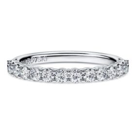 Prsten Eternity Band s diamanty vypěstovanými v laboratoři, celkem 0,5 karátu, kulatý tvar, 14karátové bílé zlato Prsten Eternity Band s diamanty vypěstovanými v laboratoři, celkem 0,5 karátu, kulatý tvar, 14karátové bílé zlato