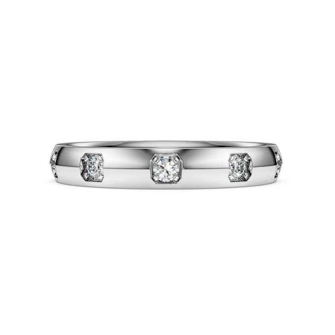 Prsten Eternity Band s diamanty vypěstovanými v laboratoři, celkem 0,5 karátu, kulatý tvar, 14karátové bílé zlato Prsten Eternity Band s diamanty vypěstovanými v laboratoři, celkem 0,5 karátu, kulatý tvar, 14karátové bílé zlato