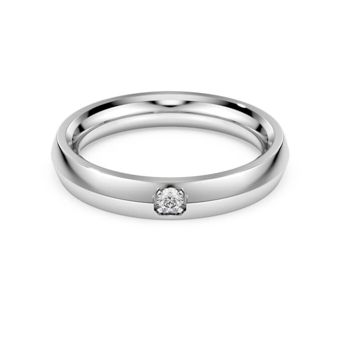 Prsten Eternity Band s diamanty vypěstovanými v laboratoři, celková hmotnost 0,05 karátů, kulatý tvar, 14karátové bílé zlato Prsten Eternity Band s diamanty vypěstovanými v laboratoři, celková hmotnost 0,05 karátů, kulatý tvar, 14karátové bílé zlato