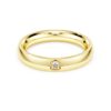 Prsten Eternity Band s diamanty vypěstovanými v laboratoři, celková hmotnost 0,05 karátů, kulatý tvar, 14karátové žluté zlato
