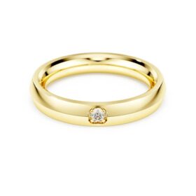 Prsten Eternity Band s diamanty vypěstovanými v laboratoři, celková hmotnost 0,05 karátů, kulatý tvar, 14karátové žluté zlato Prsten Eternity Band s diamanty vypěstovanými v laboratoři, celková hmotnost 0,05 karátů, kulatý tvar, 14karátové žluté zlato